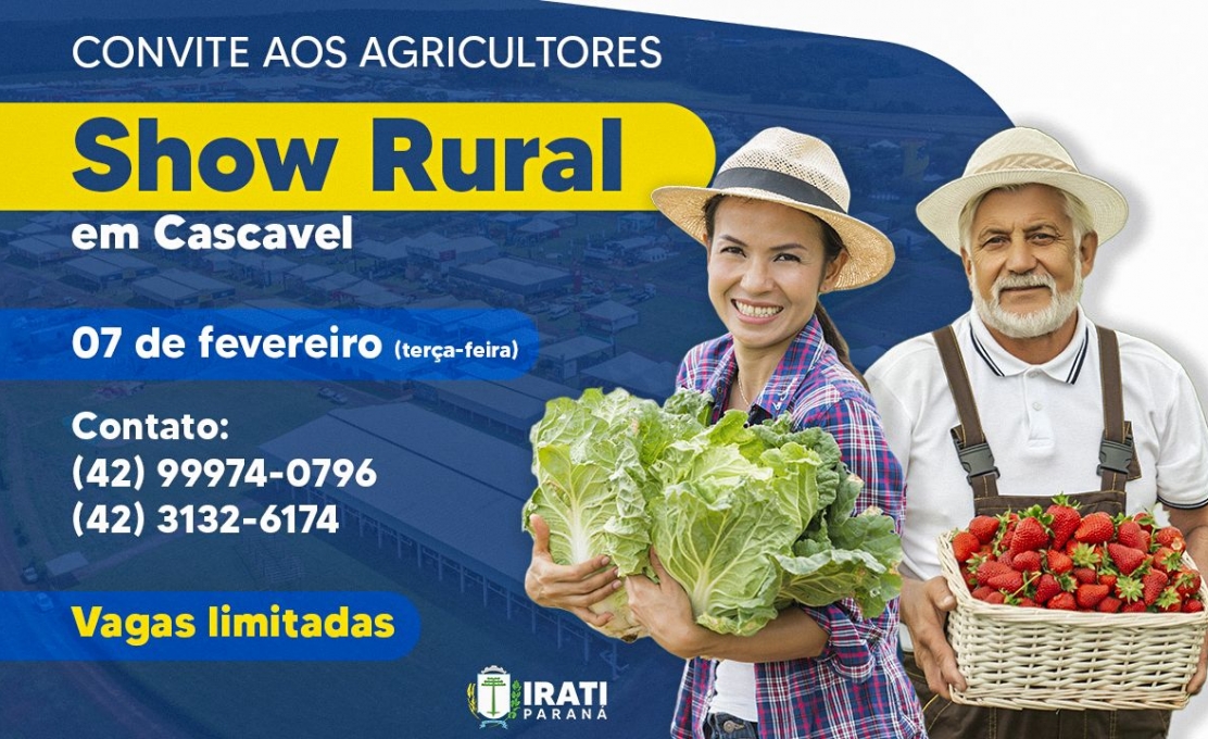 Agricultores De Irati Podem Participar Gratuitamente Do Show Rural Em Cascavel