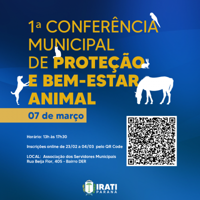 1ª Conferência de Proteção e Bem-Estar Animal acontece dia 07