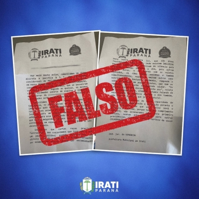 Prefeitura alerta sobre documento falso em nome da Procuradoria Jurídica