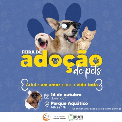 2ª Feira de Adoção de Pets acontece no domingo (16)