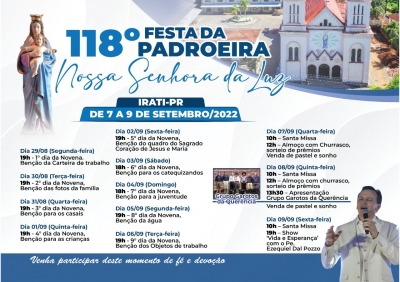 118ª Festa da Padroeira Nossa Senhora da Luz acontece em Irati
