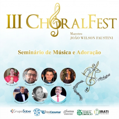 III ChoralFest Maestro João Wilson Faustini acontece nos dias 24 e 25 de setembro