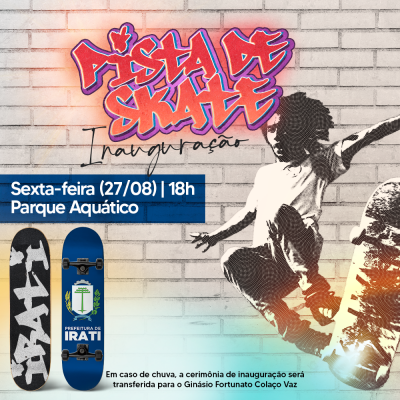 Pista de Skate será inaugurada nesta sexta (27)