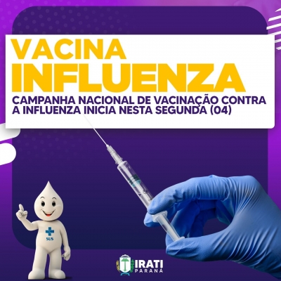 Campanha Nacional de Vacinação contra a Influenza inicia nesta segunda (04)