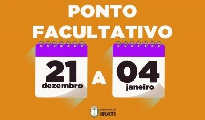 Ponto Facultativo - 21/12 a 04/01