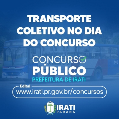Irati terá transporte coletivo no dia do Concurso Público 