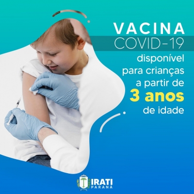Vacina contra Covid-19 está disponível para crianças a partir de 3 anos de idade
