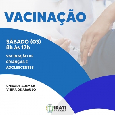 Irati terá horário alternativo de vacinação neste sábado (03)