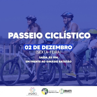 Secretaria de Esportes e Anapci realizam Passeio Ciclístico em dezembro