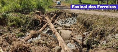 Chuva causa estragos na área rural de Irati