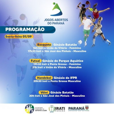 Irati recebe fase macrorregional dos Jogos Abertos do Paraná