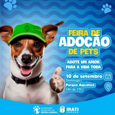 Domingo (10) tem Feira de Adoção de Pets em Irati